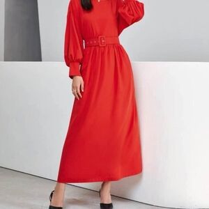 Elegant Red Maxi Dress